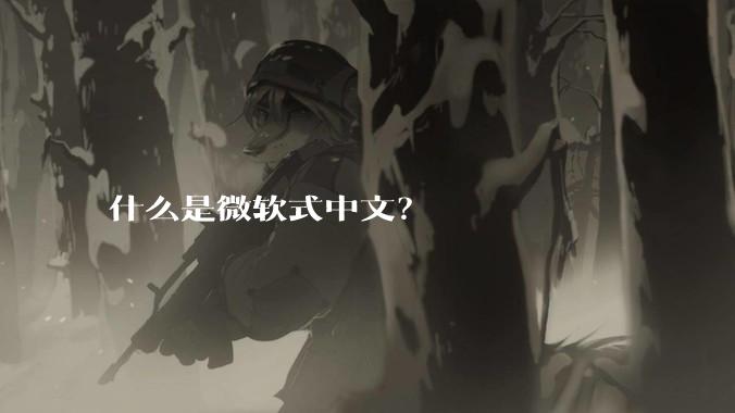 什么是微软式中文？